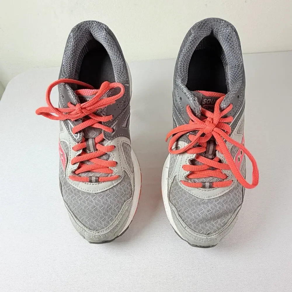 Women’s Saucony Gray-Pink Cohesion 10 Running Shoes Sneakers Size 7